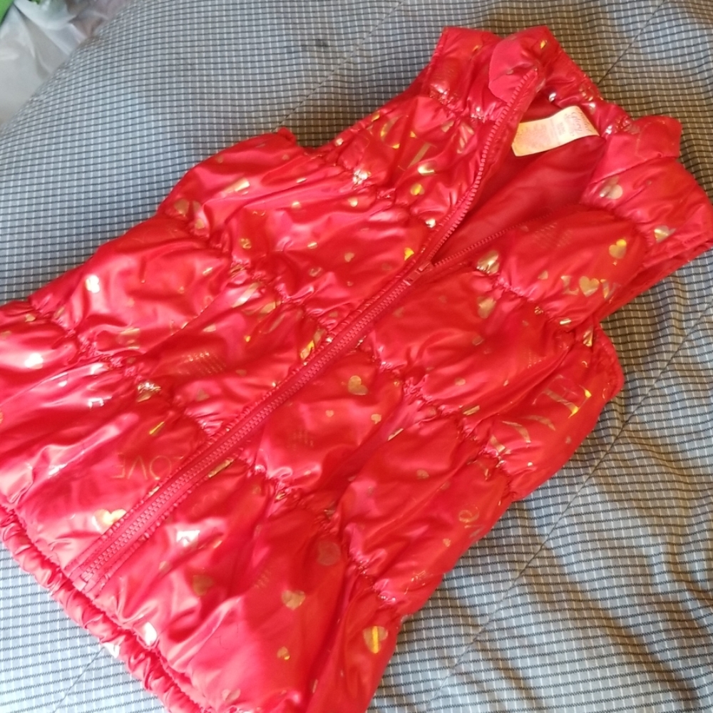 Red and gold vest